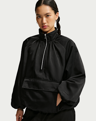 Nike Sportswear Women's Satin 1/4-Zip Anorak. Nike SG